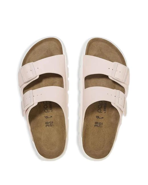 Birkenstock White Arizona Double-Strap Slide Sandals