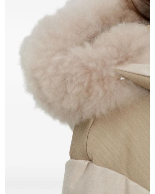 Sease Natural Fur-Trimmed Hooded Jacket