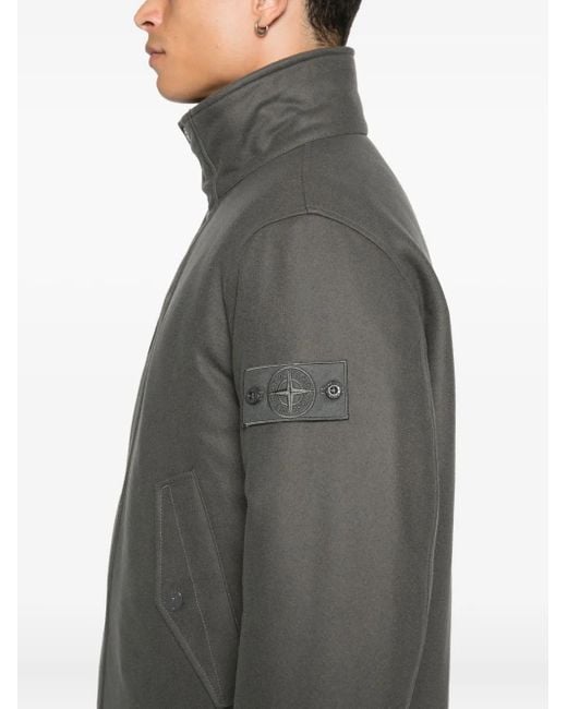 メンズ Stone Island Ghost フランネルジャケット Gray