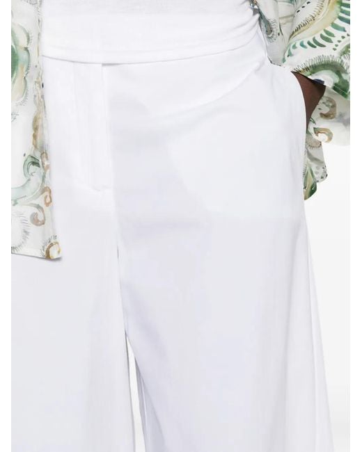 Marella White Gala1 Pocket Palazzo Pants