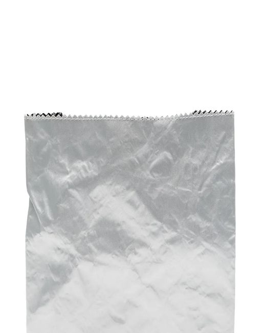 Zilla Gray Crinkled-Effect Clutch Bag