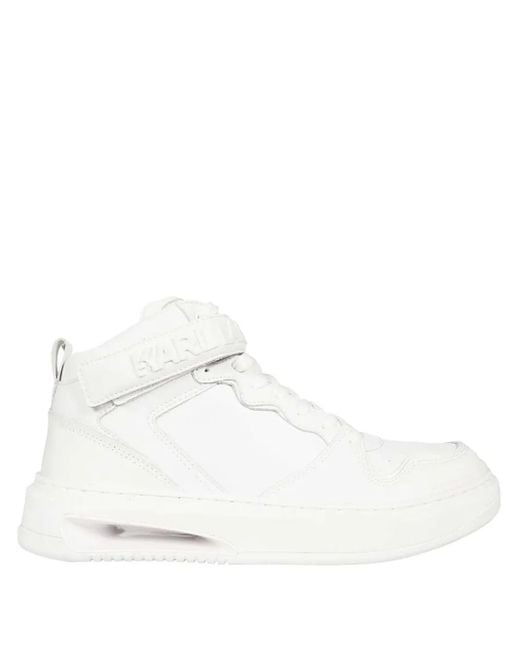 メンズ Karl Lagerfeld ロゴ スニーカー White
