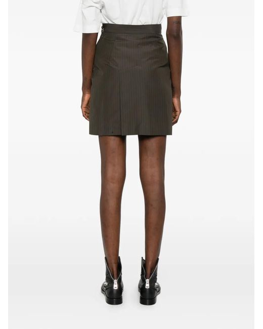 Vivienne Westwood Brown Pinstripe Mini Skirt