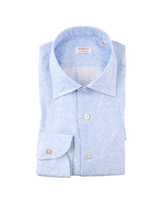 Borriello Button-Down Overhemd in het Blue voor heren