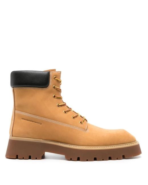 Alexander Wang Brown Throttle Lace Up Ankle Boot