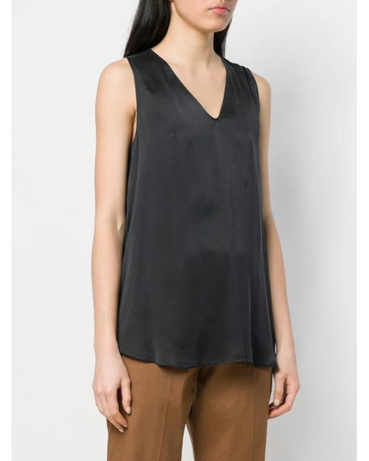 Antonelli Black Sleeveless Blouse