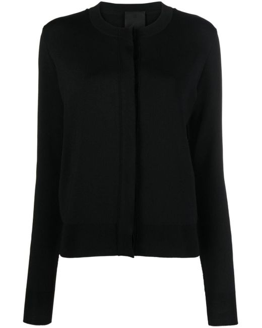 Givenchy Black Concealed-fastening Cardigan