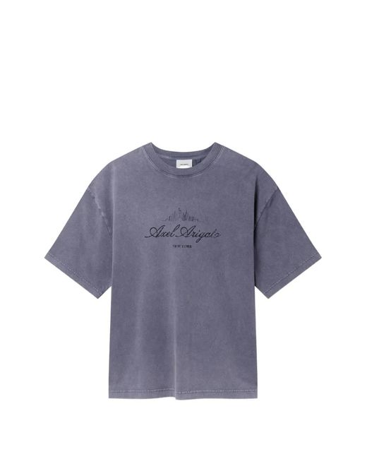 Axel Arigato Blue Nyc Washed Sky T-Shirt for men