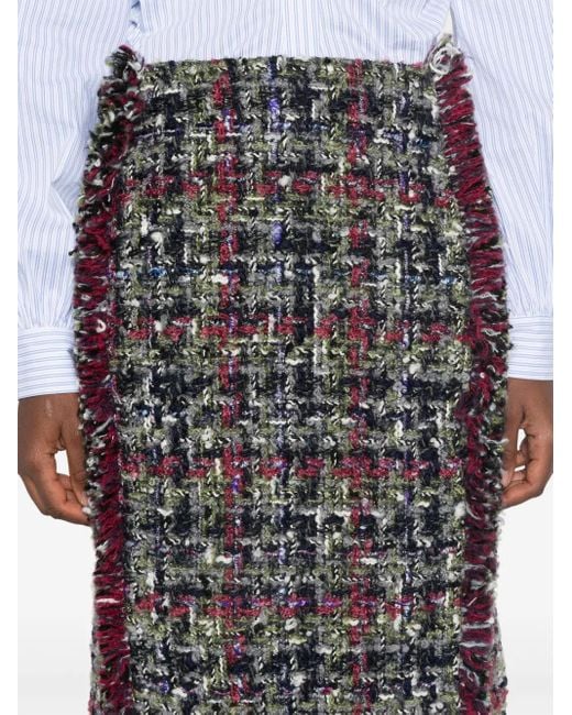 Etro Gray Elegant Detailed Fall Skirt for Women