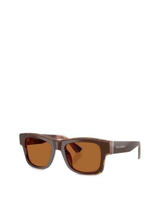 Dolce & Gabbana Brown Rectangle Sunglasses for men
