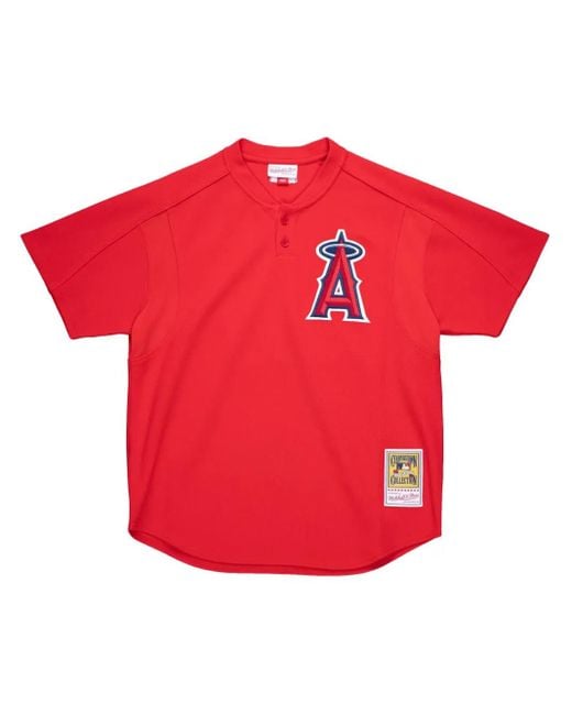 Mitchell & Ness Red "Mlb La Angels 2004 Vladimir Guerrero" Baseball Jersey for men
