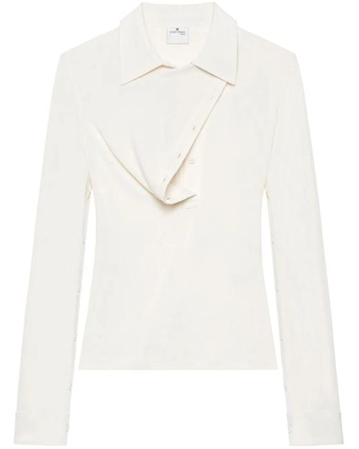 Courreges White Oblique Oberteil
