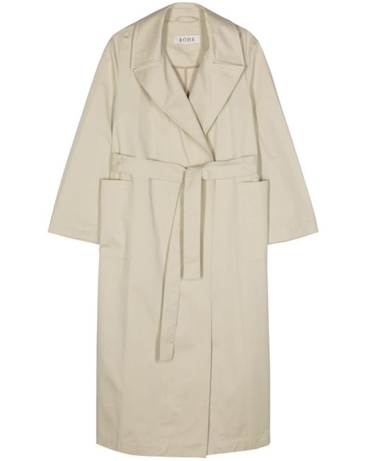 Rohe Natural Belted Cotton Trench Coat