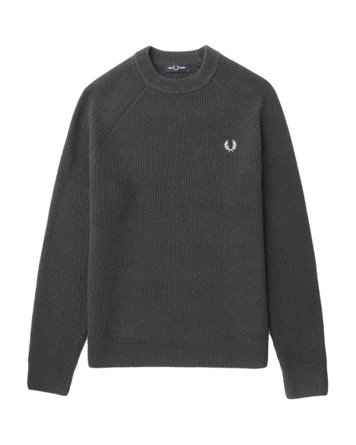 Pull À Logo Brodé Fred Perry pour homme en coloris Gray