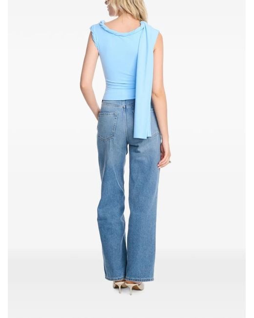 Axel 113 Blue Tiana Twisted-Trim Top