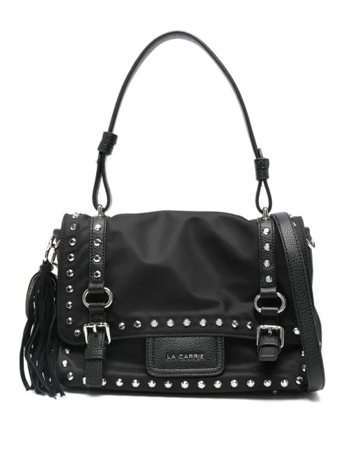 La Carrie Athena Schoudertas Met Kwastje En Studs in het Black