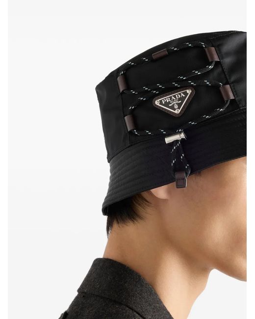 Prada Black Speedrock Re-Nylon Bucket Hat