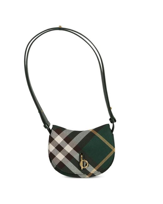 Burberry Gray Plaid Shoulder Bag