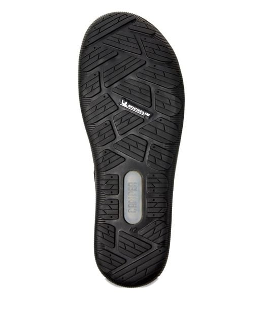 Camper Black Peu Pista Lace-Up Leather Sneakers for men