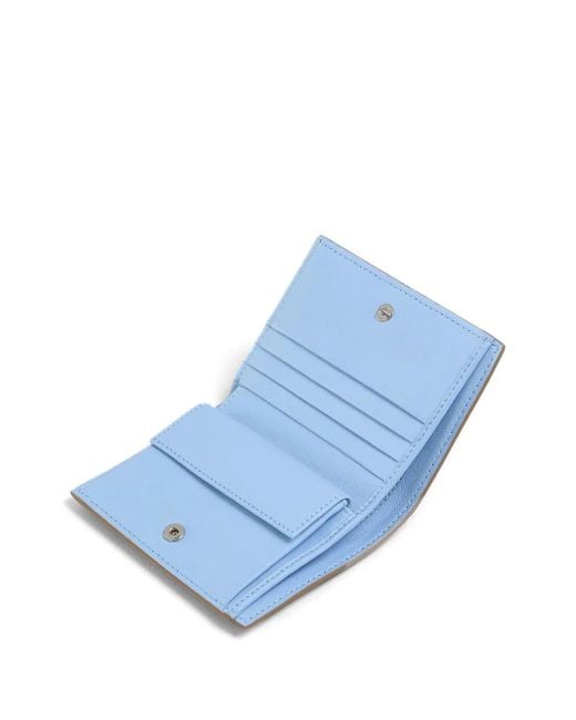 Marni Natural Leather Bifold Wallet With Mending-Embroidery for men