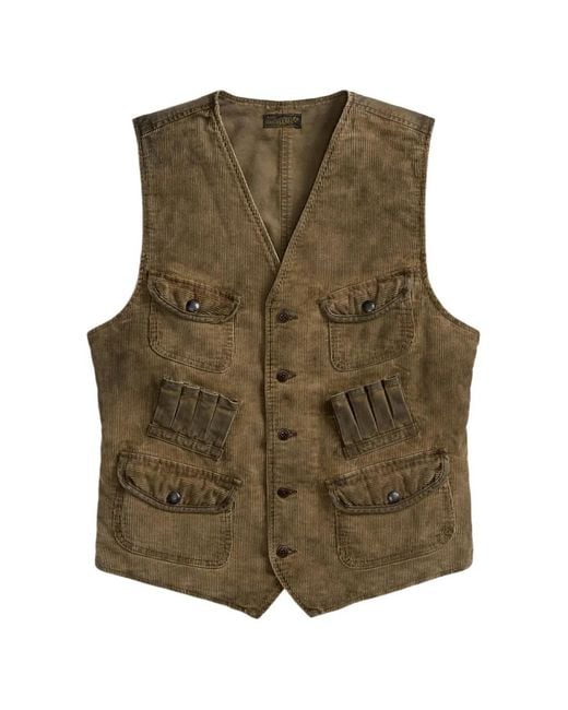 Chaleco De Pana RRL de hombre de color Green