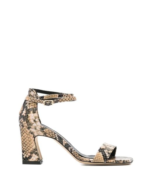 The Seller White Snakeskin-Effect Sandals
