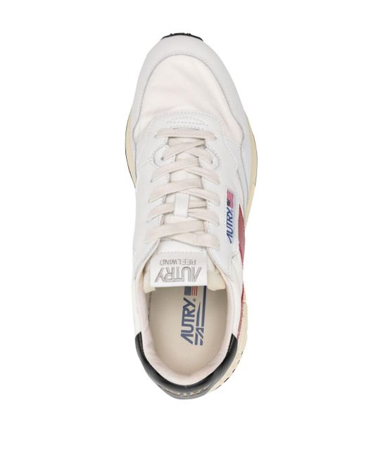 Autry Pink Reelwind Leather Sneakers for men