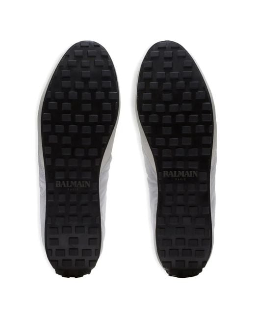 Balmain White Racing Low Trainers for men
