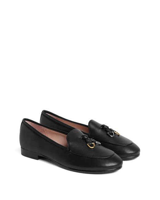 Coccinelle Black Loop Leather Loafers