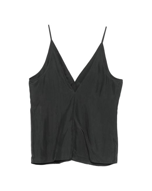 Alysi Black V-Neck Blouse