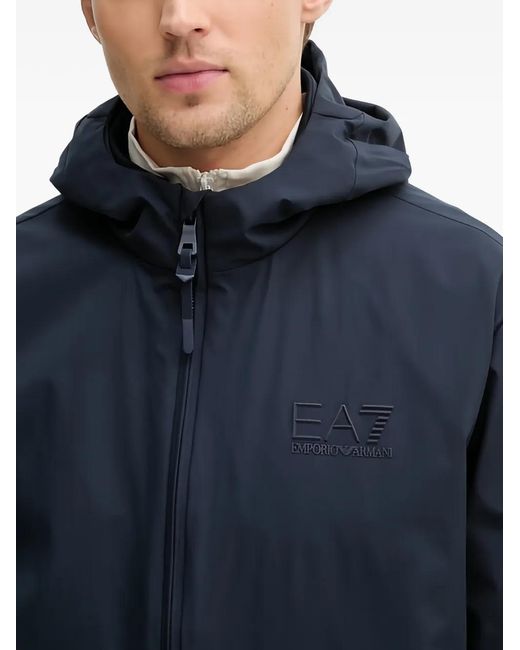 EA7 Jack Met Capuchon En Rits in het Blue voor heren