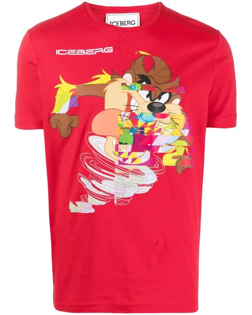 Iceberg Pink X Looney Tunes Cotton T-Shirt for men