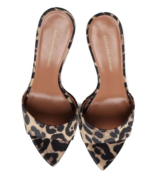 Giuliano Galiano Metallic Alixia Mules 80Mm