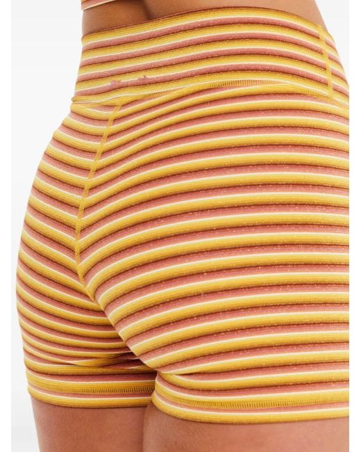 The Upside Orange Gestreifte Naxos Spin Shorts