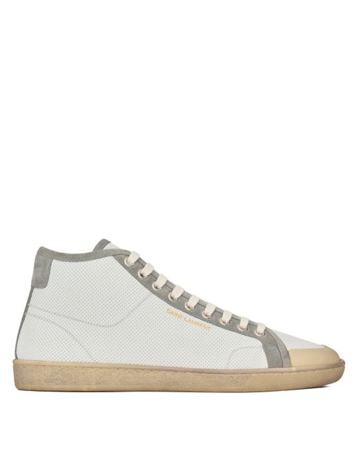 Saint Laurent White Sl/39 Leather Sneakers for men