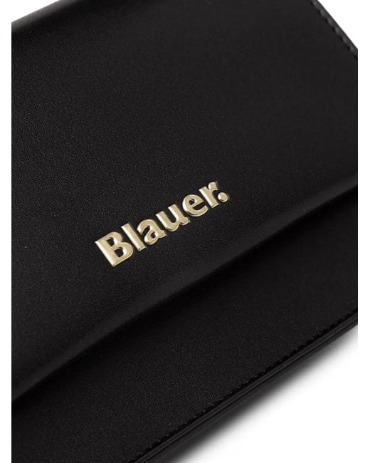 Blauer Black Logo-Plaque Chain-Strap Shoulder Bag