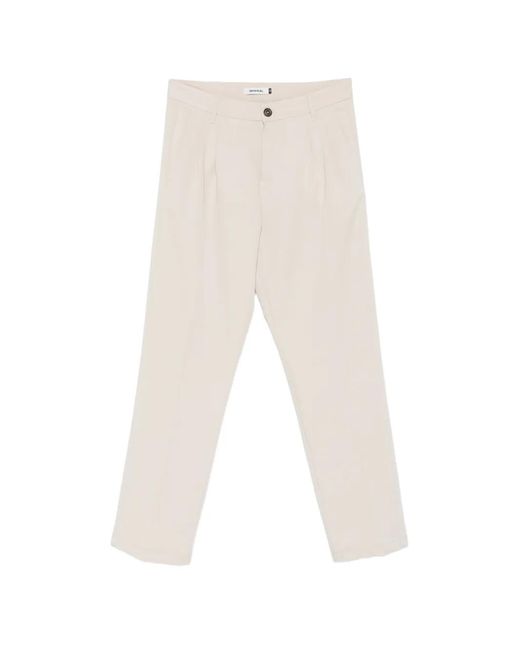 Imperial White Pleated-Design Trousers for men