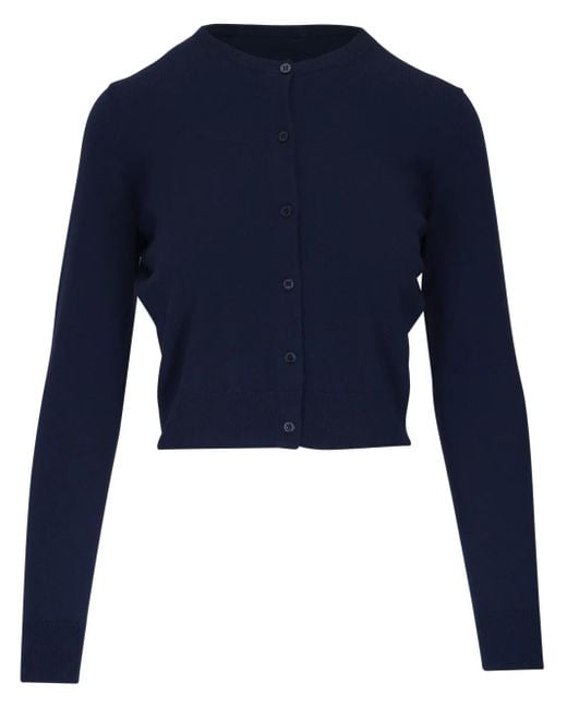 Carolina Herrera Blue Cropped-Cardigan