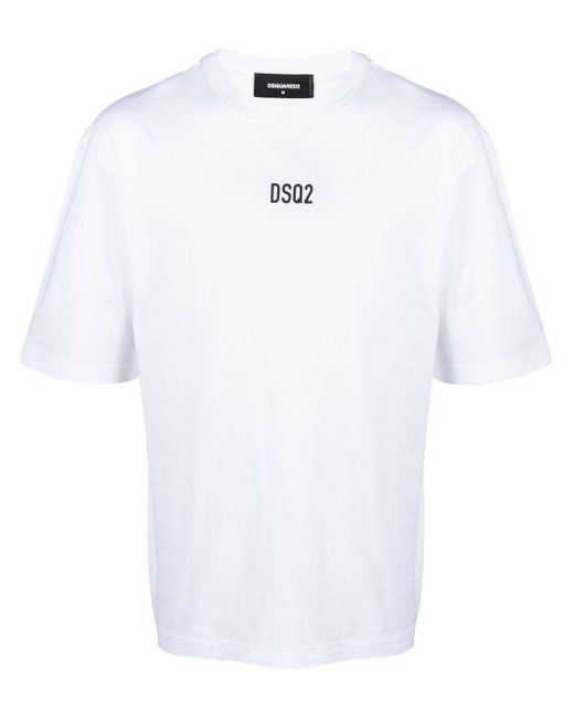 メンズ DSquared² ロゴ Tシャツ White