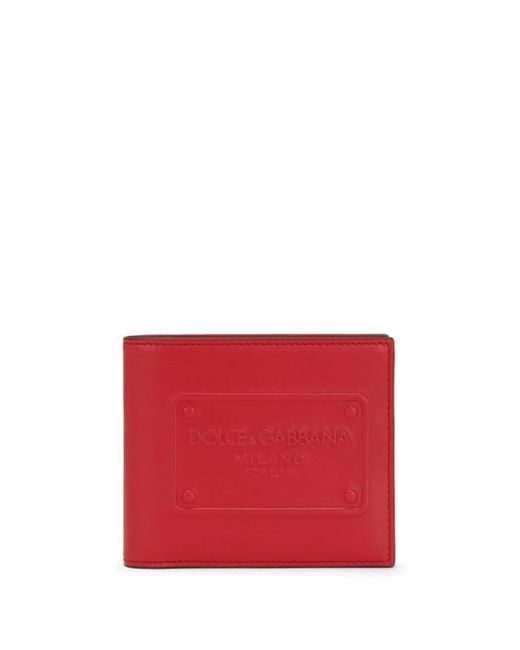 メンズ Dolce & Gabbana 二つ折り財布 Red