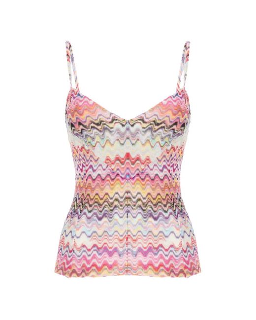 Missoni Pink Thin-Strap Tank Top