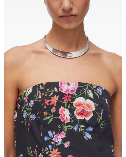 Liu Jo Blue Floral-Print Top