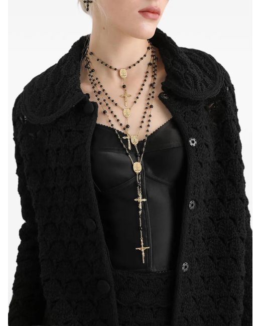 Dolce & Gabbana Black Crochet Jacket