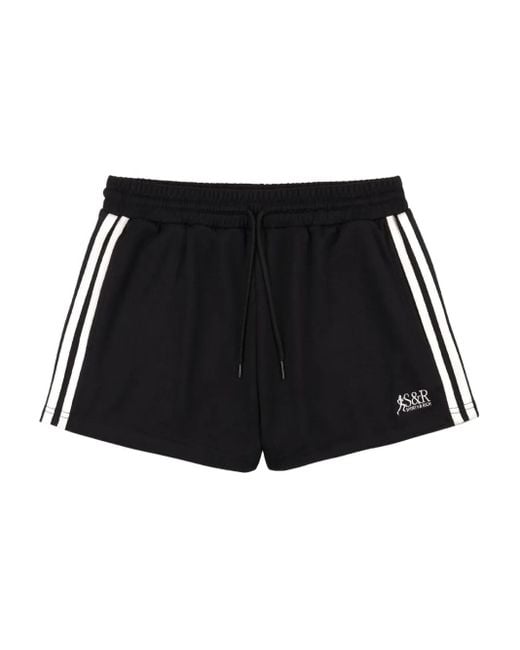 Sporty & Rich Black Runner Roller Shorts