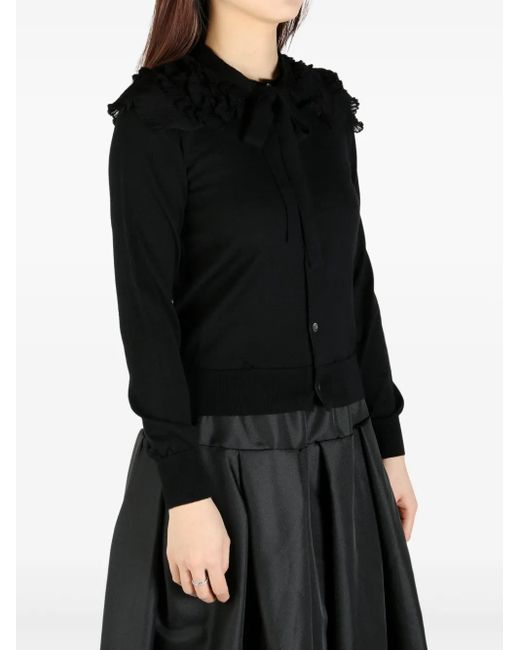 Comme des Garçons Black Wool Cardigan