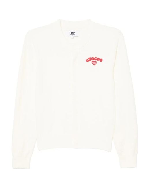 Chocoolate ロゴ カーディガン White
