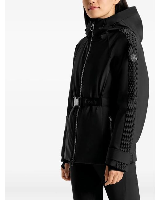 Fusalp Black Skijacke Mit Logo-Patch