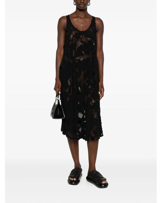 R13 Black Distressed Sleeveless Dress