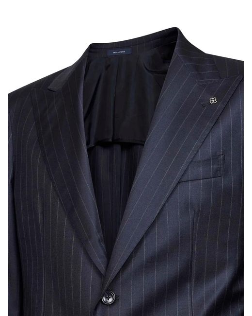 Tagliatore Blue Pinstriped Single-Breasted Suit for men