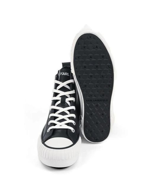 Karl Lagerfeld Black Kampus Max Nft Platform High-Top Sneakers